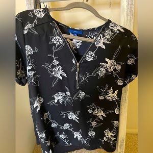 Black floral top